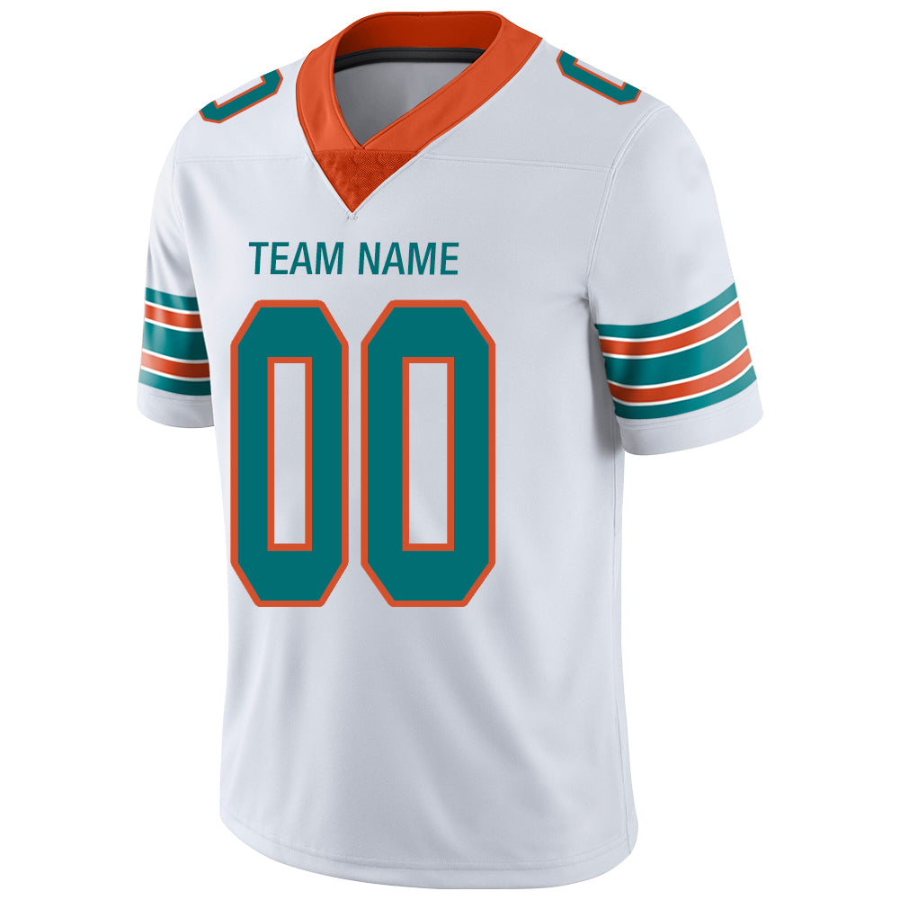 Custom M.Dolphins Stitched American Football Jerseys Personalize Birthday Gifts White Jersey