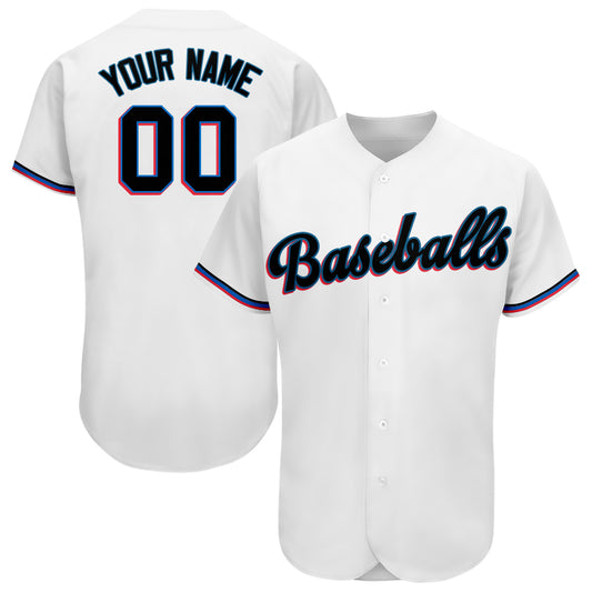 Custom Miami Marlins Stitched Baseball Jersey Personalized Button Down Baseball T Shirt