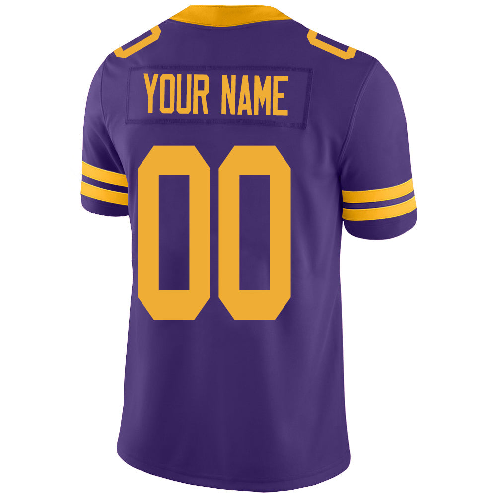 Custom MN.Vikings Stitched American Football Jerseys Personalize Birthday Gifts Purple Jersey