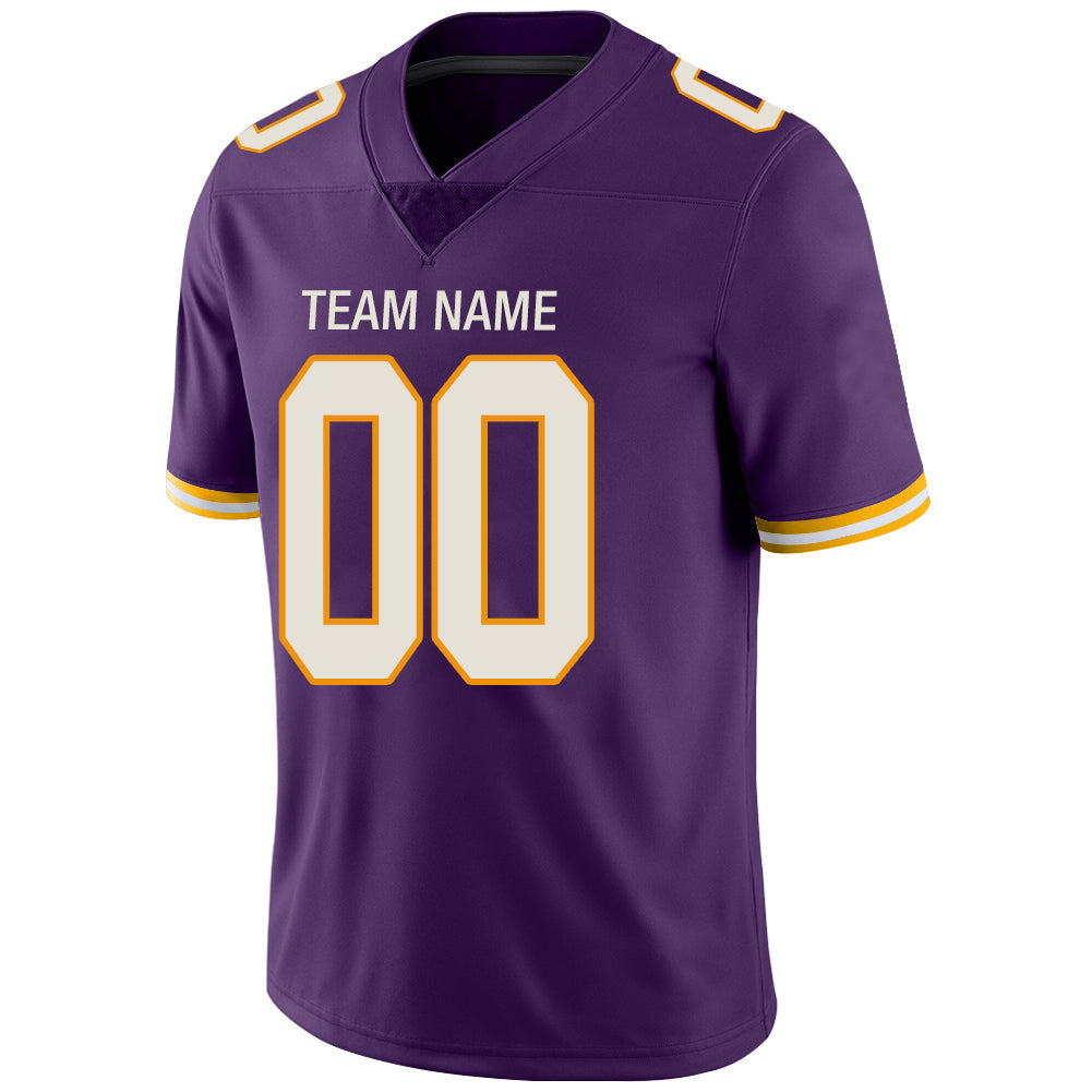 Custom MN.Vikings Stitched American Football Jerseys Personalize Birthday Gifts Purple Jersey