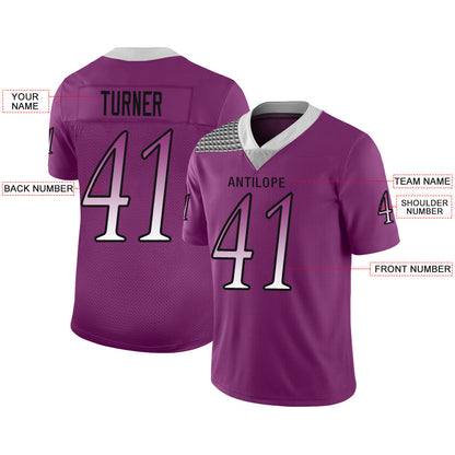 Custom MN.Vikings Stitched American Football Jerseys Personalize Birthday Gifts Purple Jersey