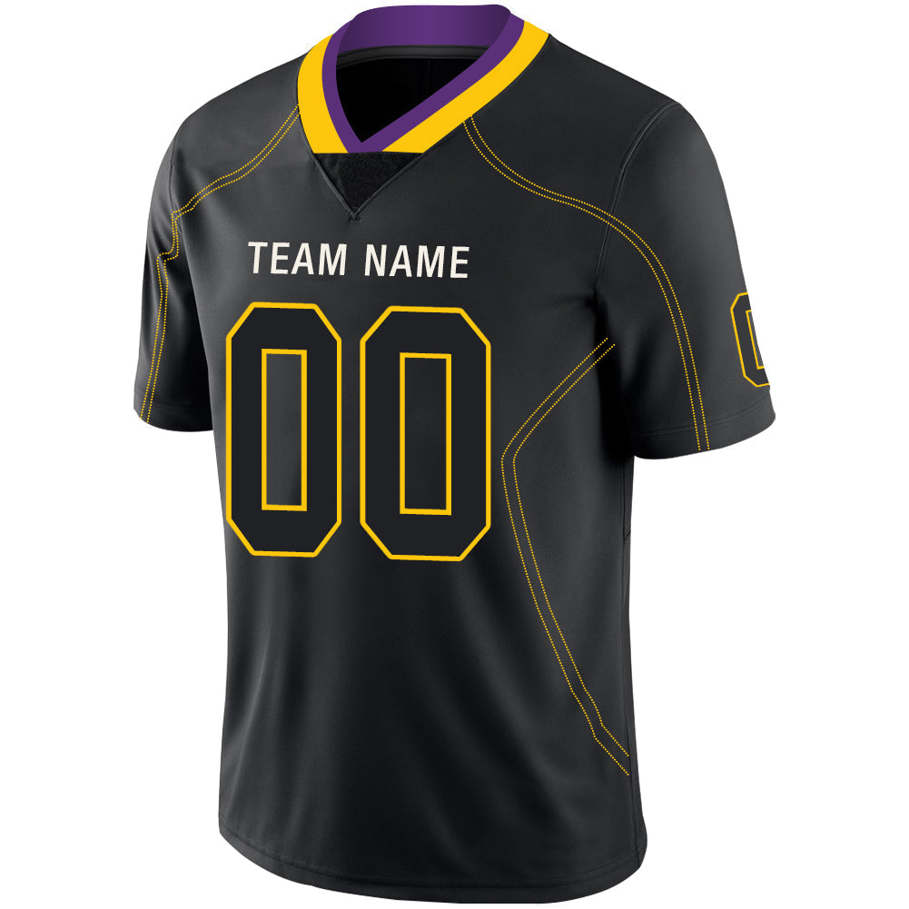 Custom MN.Vikings Stitched American Football Jerseys Personalize Birthday Gifts Black Jersey