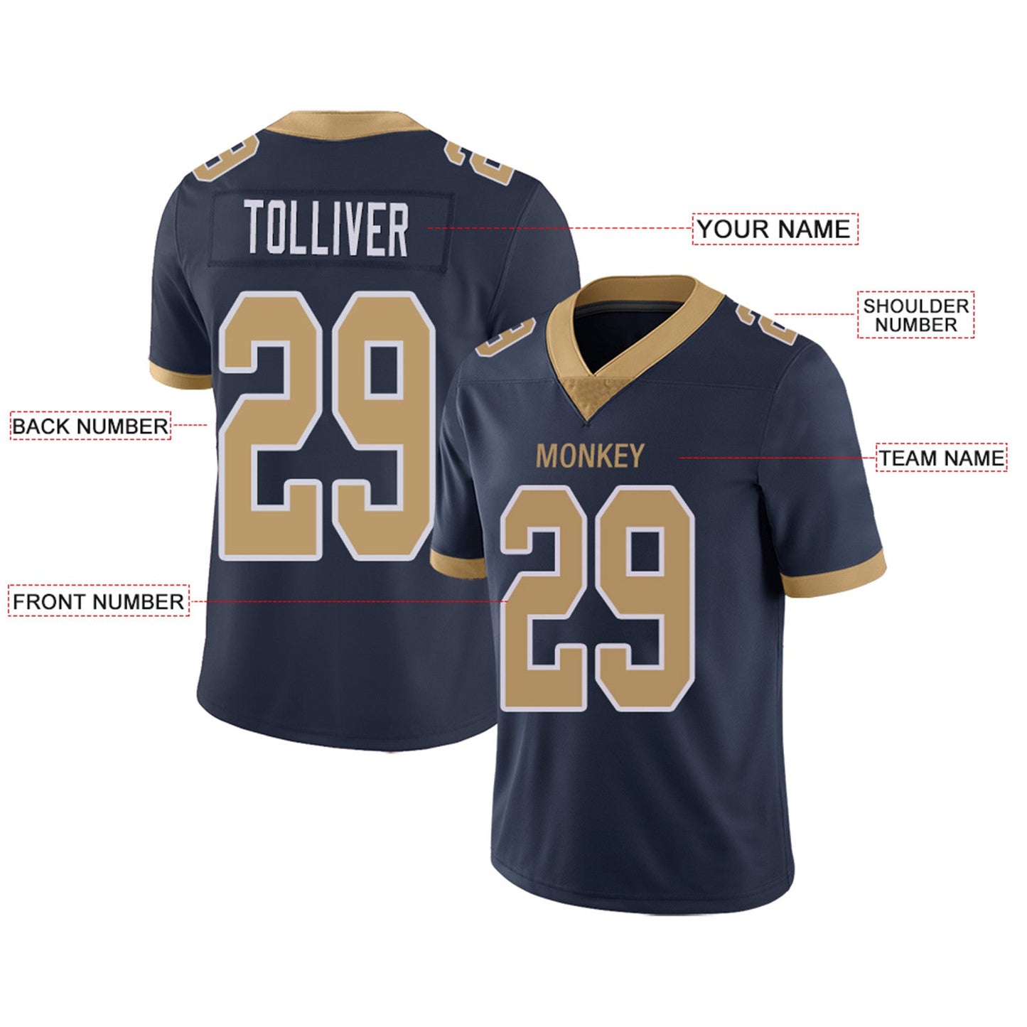 Custom LA.Chargers Football Jerseys Team Player or Personalized Design Your Own Name for Men's Women's Youth Jerseys Navy