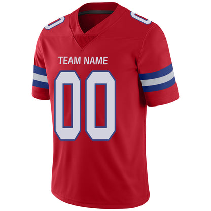 Custom New England Patriots Stitched American Football Jerseys Personalize Birthday Gifts Red Jersey