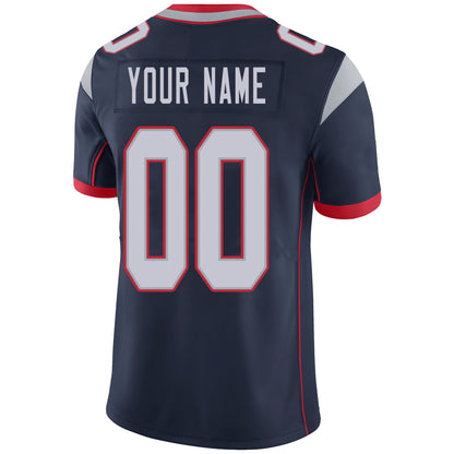 Custom New England Patriots Stitched American Football Jerseys Personalize Birthday Gifts Navy Jersey