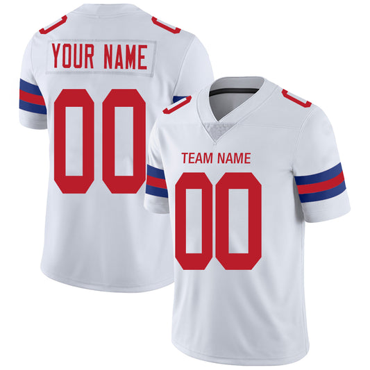 Custom New England Patriots Stitched American Football Jerseys Personalize Birthday Gifts White Jersey