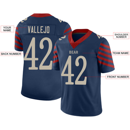 Custom New England Patriots Stitched American Football Jerseys Personalize Birthday Gifts Navy Jersey