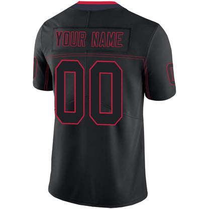 Custom New England Patriots Stitched American Football Jerseys Personalize Birthday Gifts Black Jersey