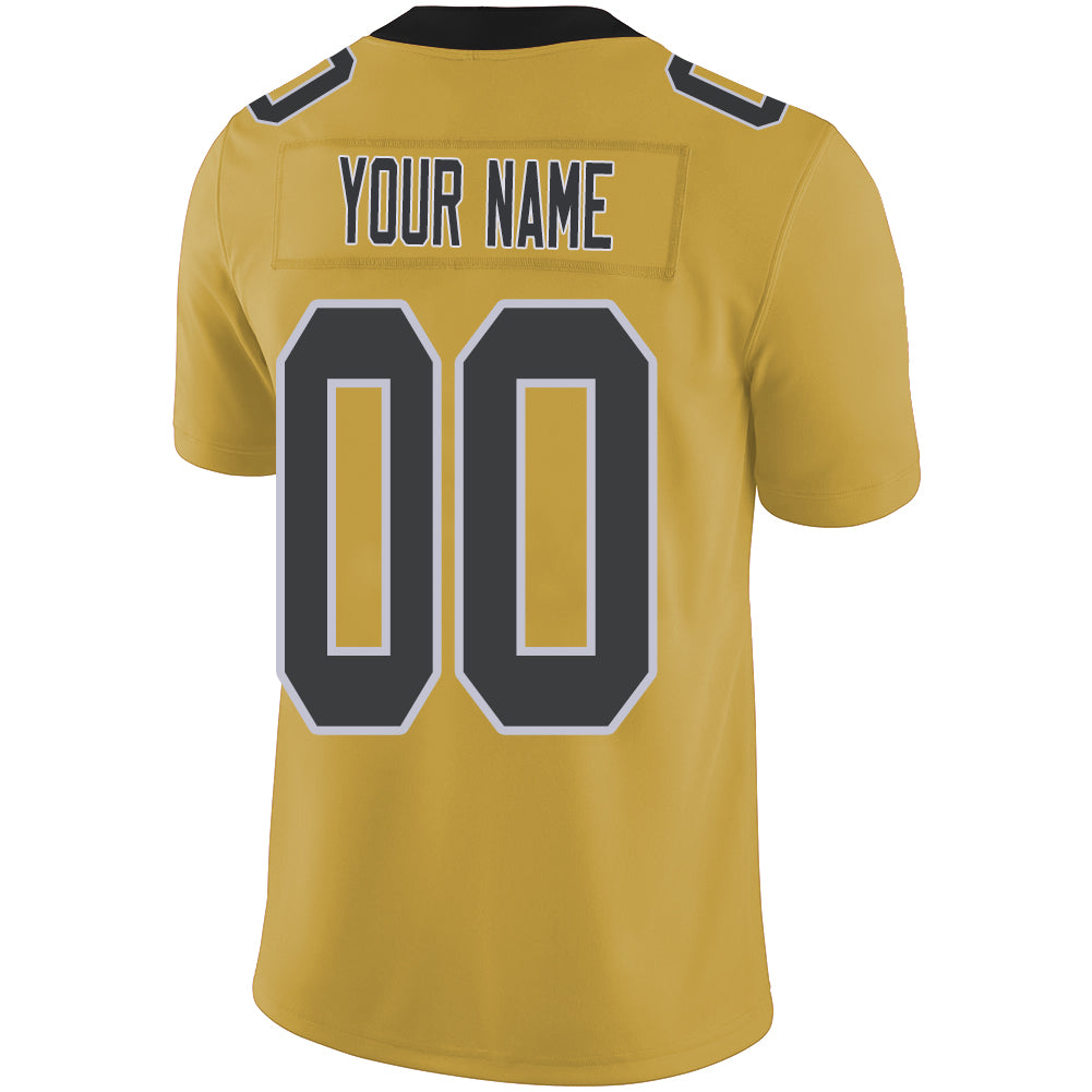 Custom New York Giants Stitched American Football Jerseys Personalize Birthday Gifts Gold Jersey