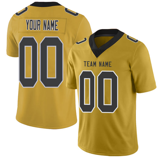 Custom New York Giants Stitched American Football Jerseys Personalize Birthday Gifts Gold Jersey