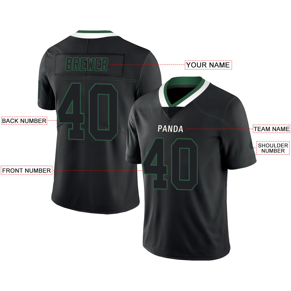 Custom New York Jets Stitched American Football Jerseys Personalize Birthday Gifts Black Jersey