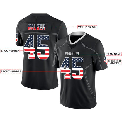 Custom LV.Raiders Stitched American Football Jerseys Personalize Birthday Gifts Black Jersey