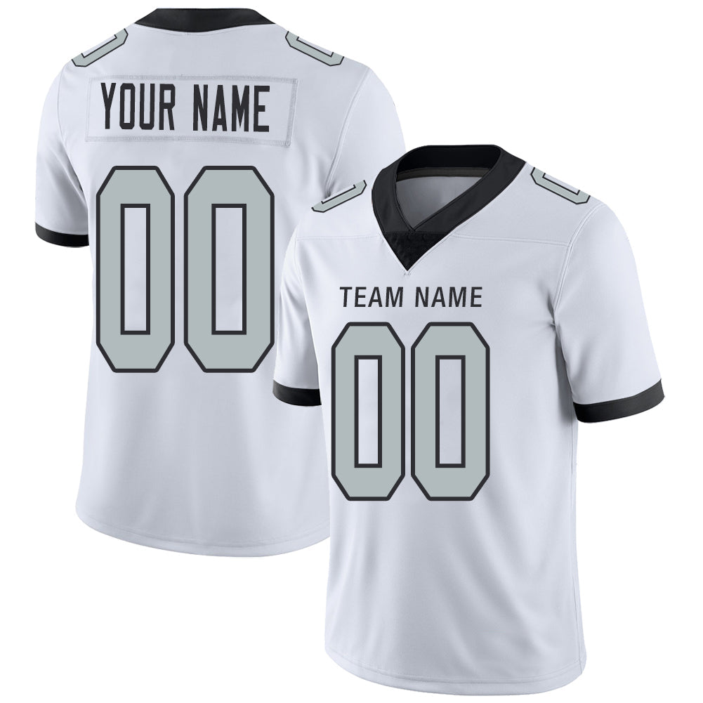 Custom LV.Raiders Stitched American Football Jerseys Personalize Birthday Gifts White Jersey
