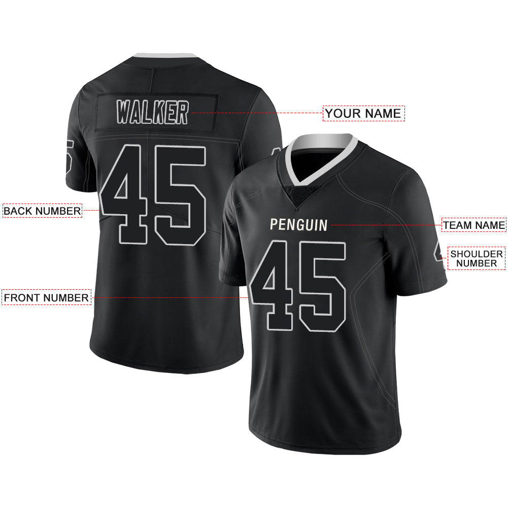 Custom LV.Raiders Stitched American Football Jerseys Personalize Birthday Gifts Black Jersey