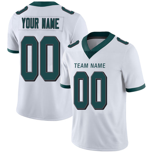 Custom Philadelphia Eagles Stitched American Football Jerseys Personalize Birthday Gifts White Jersey
