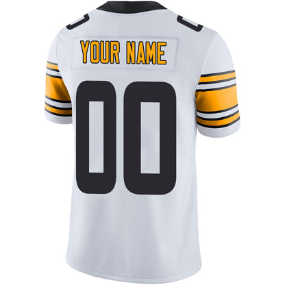 Custom Pittsburgh Steelers Stitched American Football Jerseys Personalize Birthday Gifts White Jersey