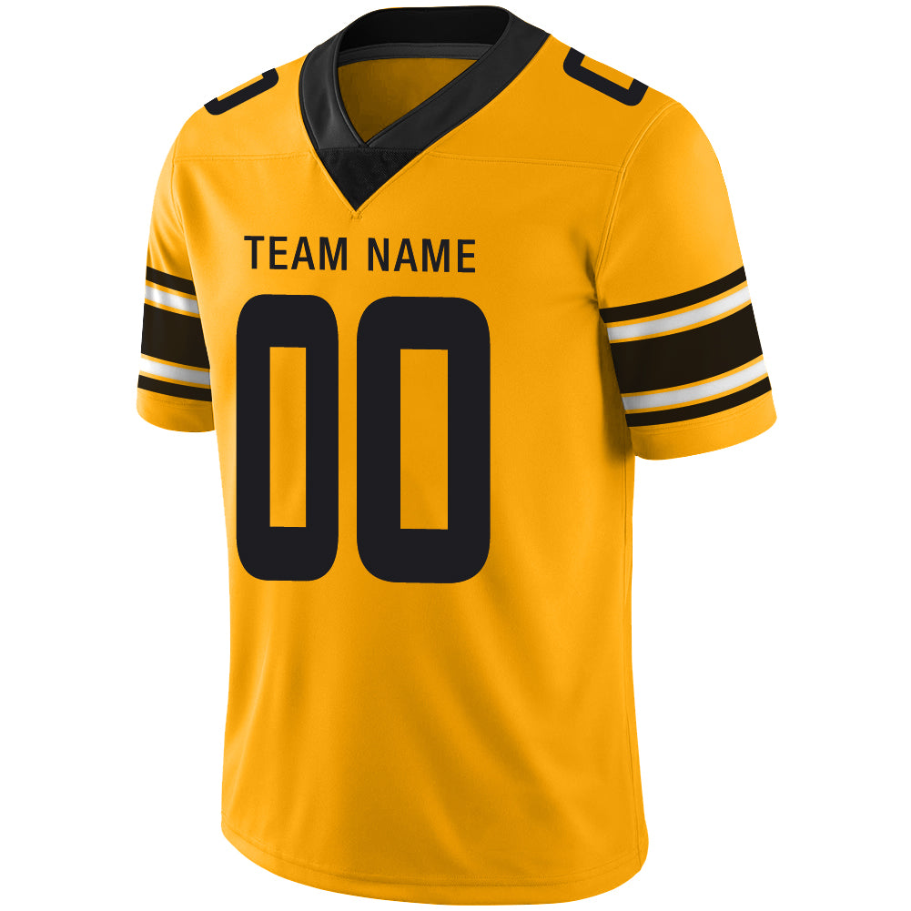 Custom Pittsburgh Steelers Stitched American Football Jerseys Personalize Birthday Gifts Yellow Jersey