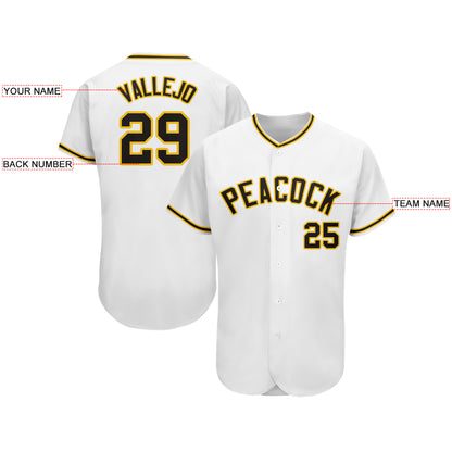 Custom Pittsburgh Pirates Stitched Baseball Jersey Personalized Button Down Baseball T Shirt