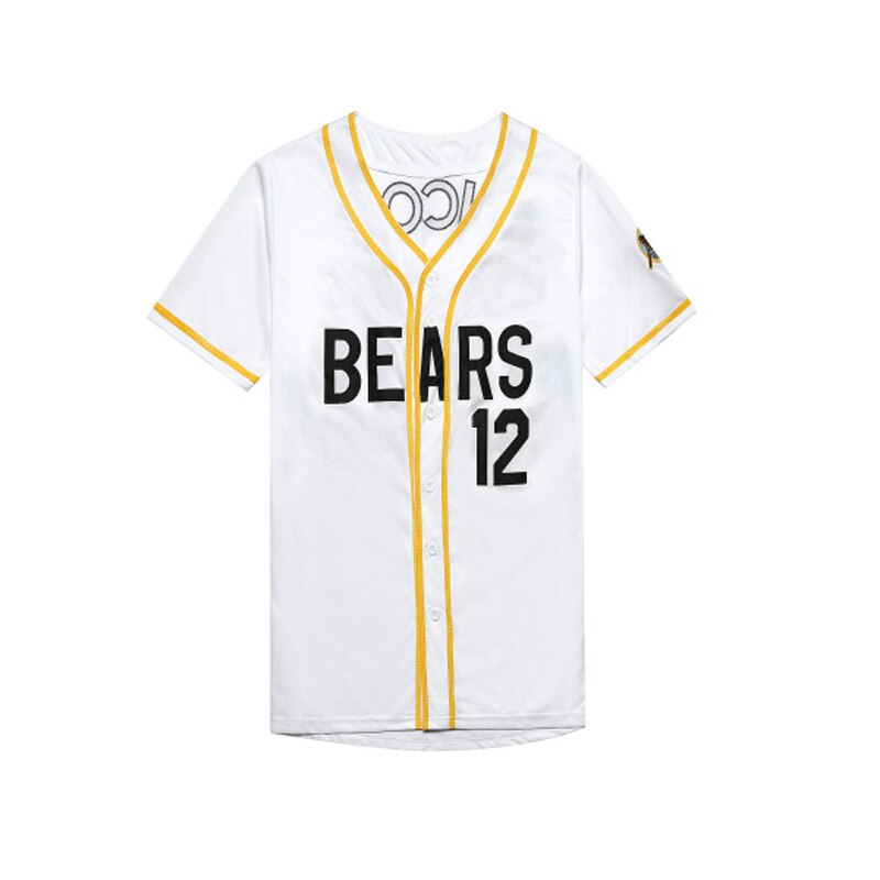 BG baseball jerseys Bad News Bears 12 Custom jersey Outdoor sportswear Embroidery sewing white Hip-hop Street culture