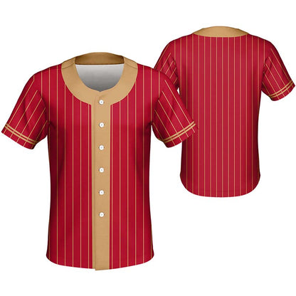 Custom Design Cheap Price Baseball Jersey Shirt Polyester Sublimation Men's Baseball Stripe Tshirt