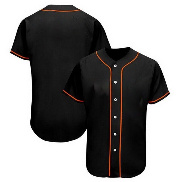 Drop Shipping Blank Baseball Jersey Full Button Maillot Baseball Jerseys Polyester Sublimation Uniforms Shirt Tops