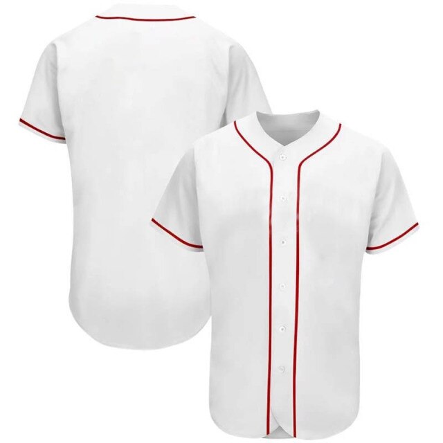 Drop Shipping Blank Baseball Jersey Full Button Maillot Baseball Jerseys Polyester Sublimation Uniforms Shirt Tops