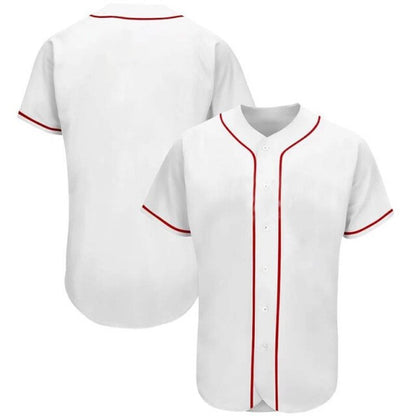 Drop Shipping Blank Baseball Jersey Full Button Maillot Baseball Jerseys Polyester Sublimation Uniforms Shirt Tops