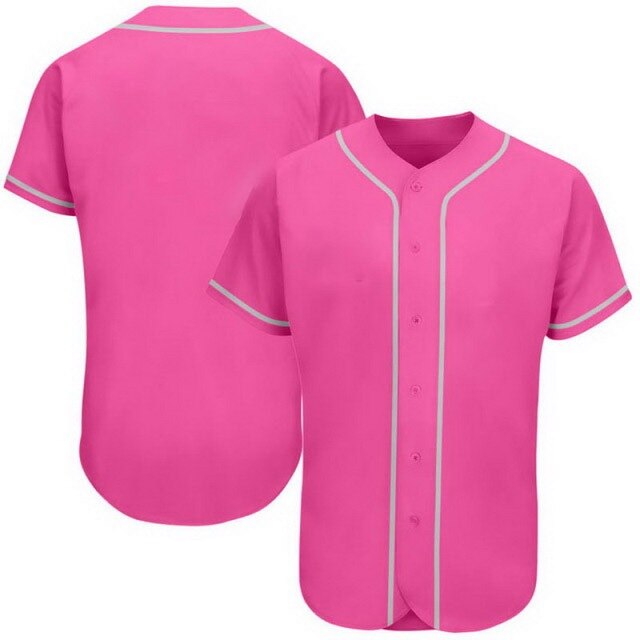 Drop Shipping Blank Baseball Jersey Full Button Maillot Baseball Jerseys Polyester Sublimation Uniforms Shirt Tops