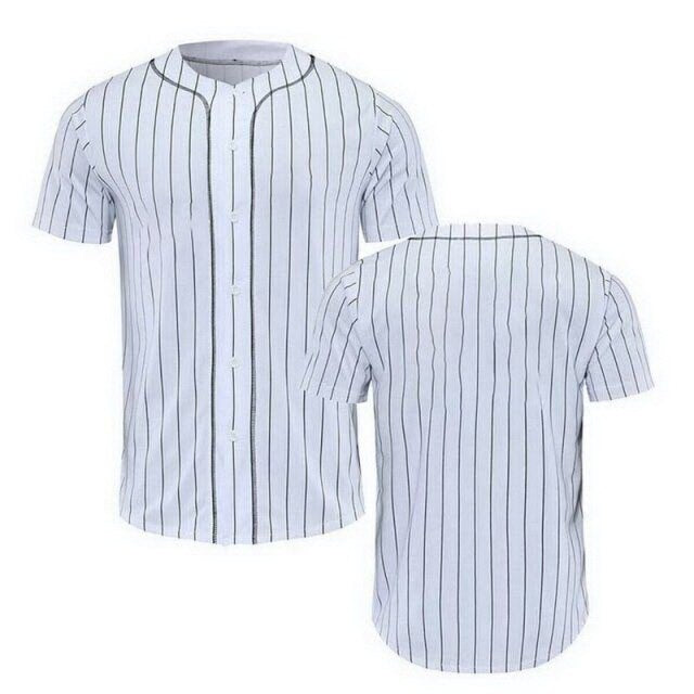 Drop Shipping Blank Baseball Jersey Full Button Maillot Baseball Jerseys Polyester Sublimation Uniforms Shirt Tops