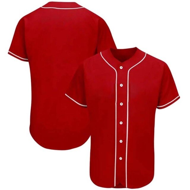 Drop Shipping Blank Baseball Jersey Full Button Maillot Baseball Jerseys Polyester Sublimation Uniforms Shirt Tops