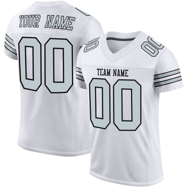 Customized Football Jersey Design Your Own Team Name&Number Embroidered Mesh Soft Active Training Sportswear for Male/Lady/Youth