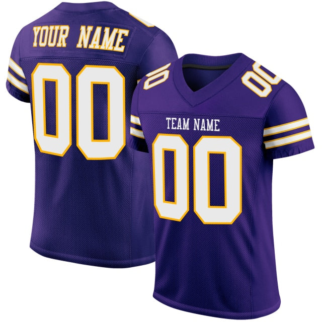 Customized Football Jersey Design Your Own Team Name&Number Embroidered Mesh Soft Active Training Sportswear for Male/Lady/Youth