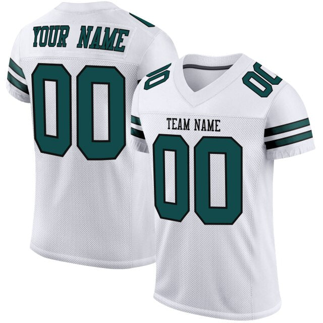 Custom Football Jersey Customized Stitching Team Name&Number Short Sleeve Practice Cool Player's Mesh Shirts for Men/Women/Youth