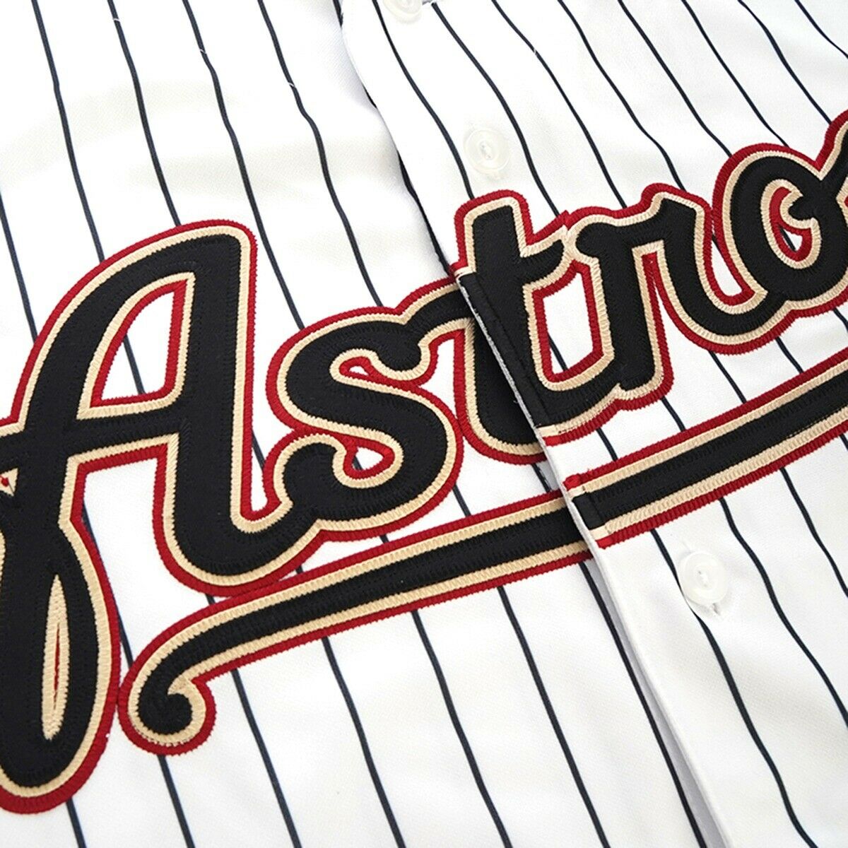 Custom 2012 Houston Astros White Men's Jersey Stitched Black Stripe