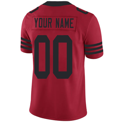 Custom San Francisco 49ers Stitched American Football Jerseys Personalize Birthday Gifts Red Jersey