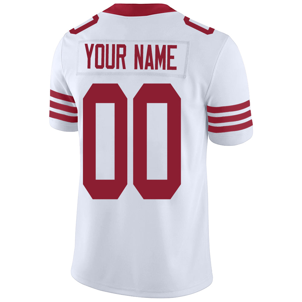 Custom San Francisco 49ers Stitched American Football Jerseys Personalize Birthday Gifts White Jersey