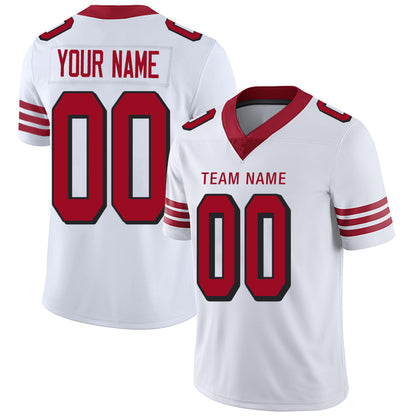 Custom San Francisco 49ers Stitched American Football Jerseys Personalize Birthday Gifts White Jersey