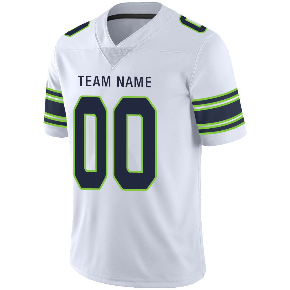 Custom S.Seahawks Stitched American Football Jerseys Personalize Birthday Gifts White Jersey