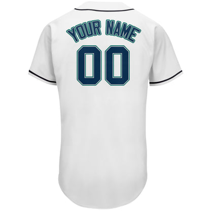 Custom Seattle Mariners Stitched Baseball Jersey Personalized Button Down Baseball T Shirt