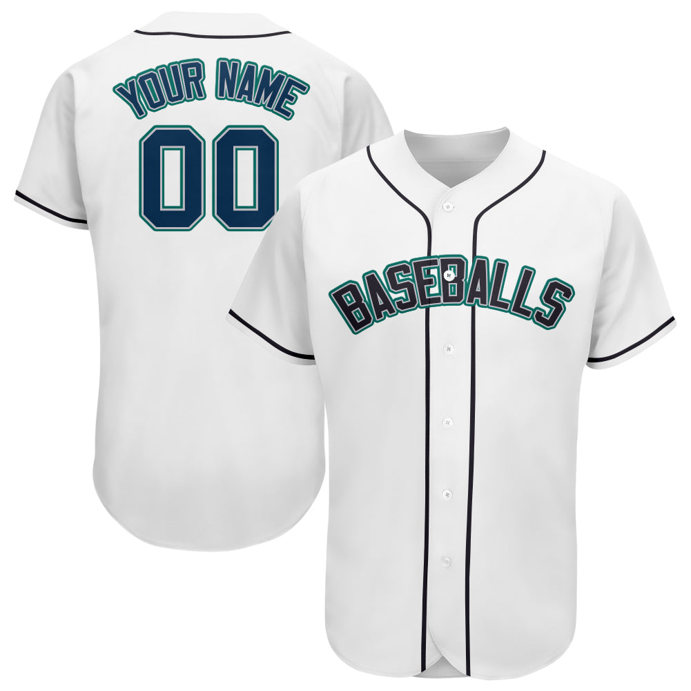 Custom Seattle Mariners Stitched Baseball Jersey Personalized Button Down Baseball T Shirt