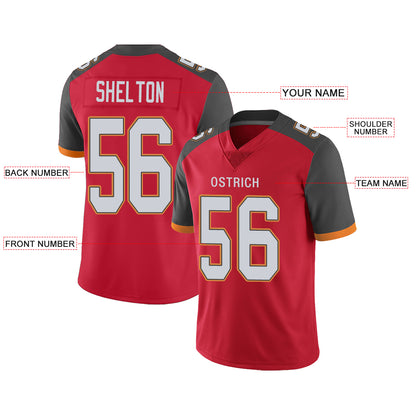 Custom Tampa Bay Buccaneers Stitched American Football Jerseys Personalize Birthday Gifts Red Jersey