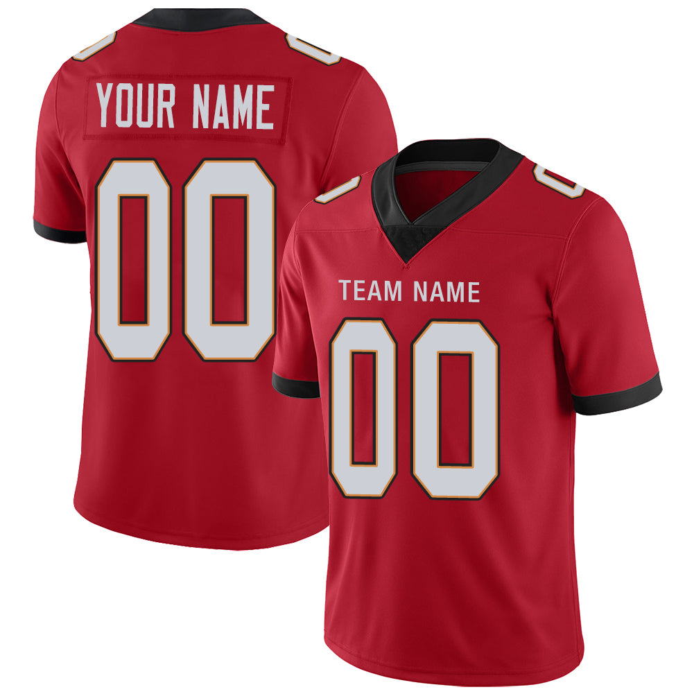 Custom Tampa Bay Buccaneers Stitched American Football Jerseys Personalize Birthday Gifts Red Jersey