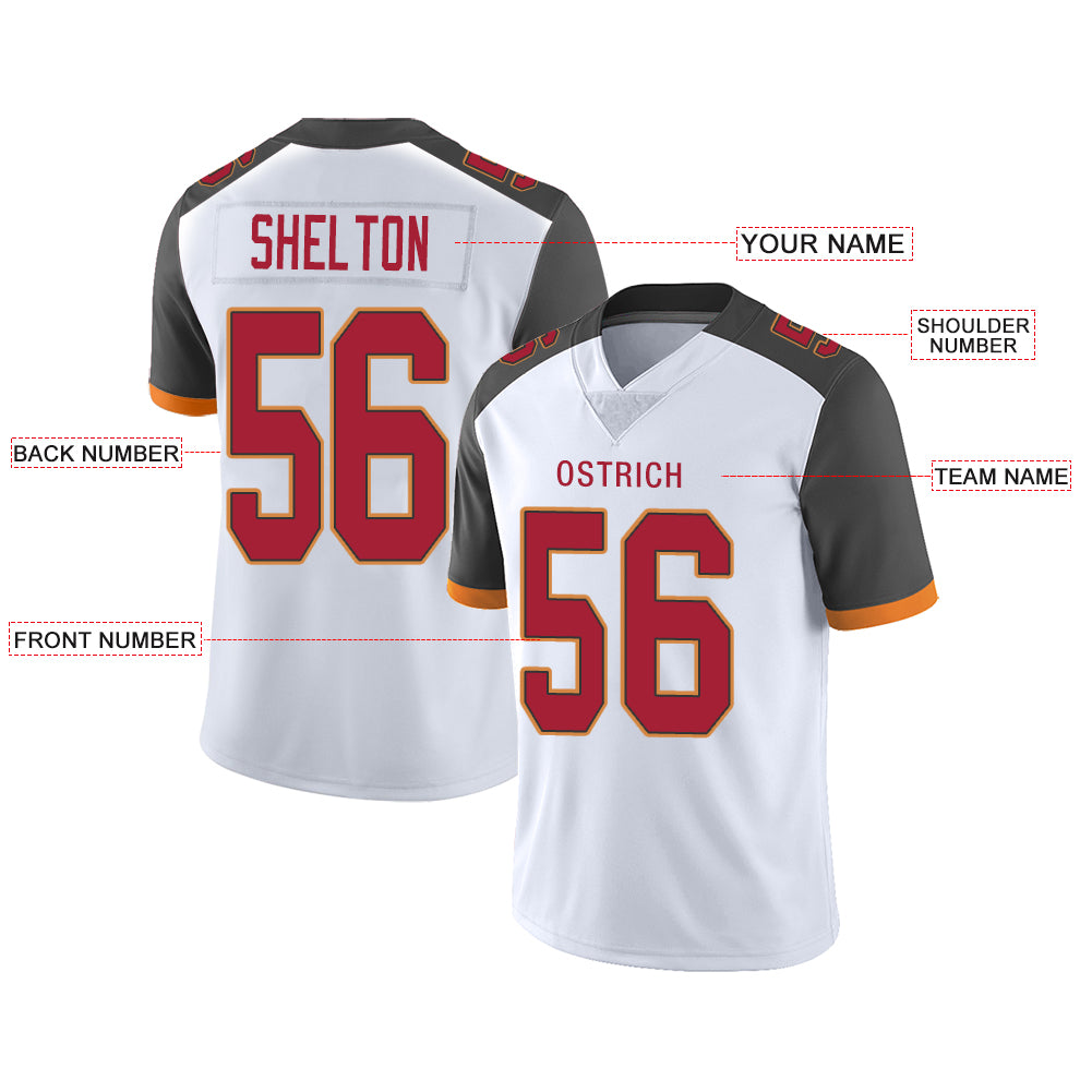 Custom Tampa Bay Buccaneers Stitched American Football Jerseys Personalize Birthday Gifts White Jersey