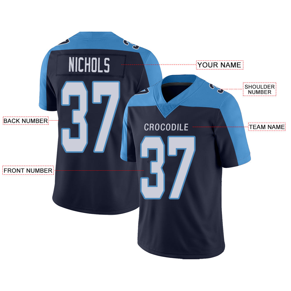 Custom Tennessee Titans Stitched American Football Jerseys Personalize Birthday Gifts Navy Jersey