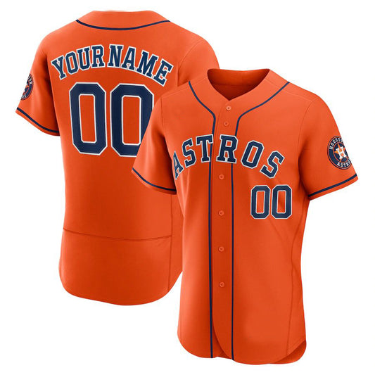 Custom Baseball Orange Houston Astros Jerseys Stitched Letter And Numbers Mesh for Men Women Youth Button Down Jersey Free Shipping