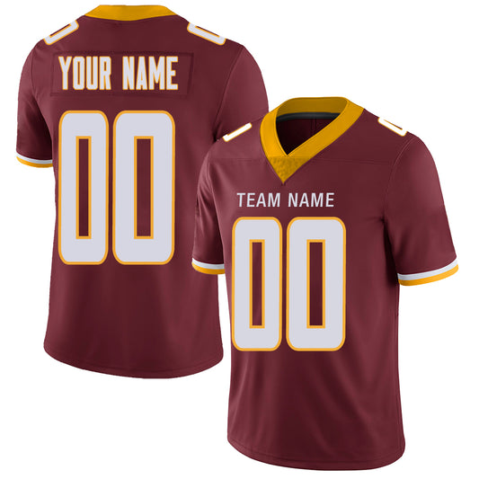 Custom Washington Redskins Stitched American Football Jerseys Personalize Birthday Gifts Red Jersey